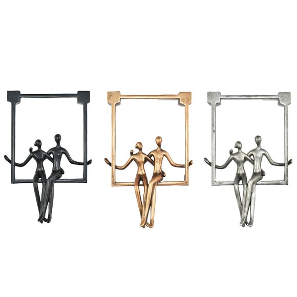 Adam & Friends Home Decor Swinging Couple Sculpture | 3-Piece - Picture 1 of 7